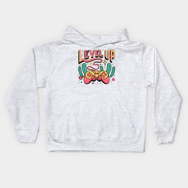 Level Up Kids Hoodie by CreativeSage